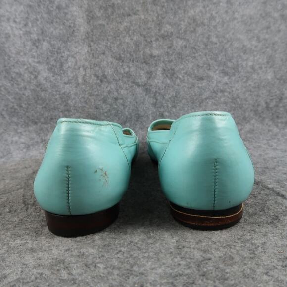 Enzo Angiolini Shoes Womens 8 Loafers Slip On Leather Blue Retro Classic Vintage - Picture 5 of 13